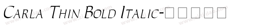 Carla Thin Bold Italic字体转换
